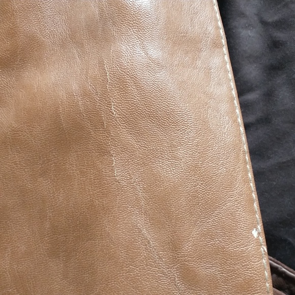 Twiggy London Shoulder Bag Cotton/Linen Vegan Leather Blue Green Beige *FLAWS* - Picture 15 of 16